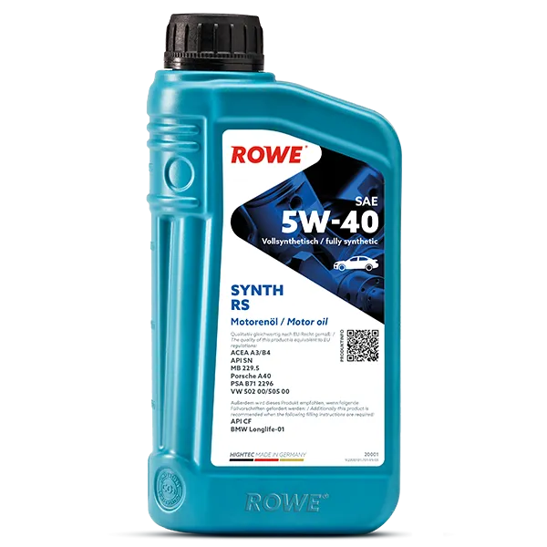 ROWE Hightec SYNTH RS SAE 5W-40 Motor Oil - 20001 1L